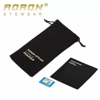 Оригинальная сумка для очков AORON, высококачественные сумки для солнцезащитных очков с тестовой картой поляризации + чистая ткань чёрный