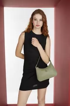 Оригинальная зеленая роскошная сумка через плечо с принтом Pierre Cardin Зеленая женская сумка через плечо с принтом