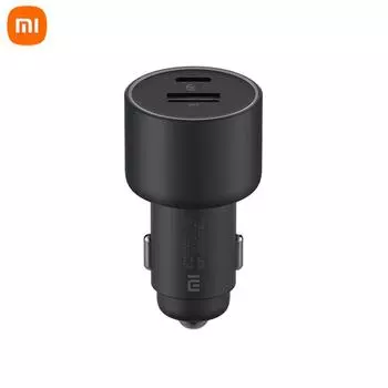 Оригинальное автомобильное зарядное устройство Xiaomi, 100 Вт, быстрая автомобильная зарядка, двойной порт USB-A, USB-C, автомобильное быстрое зарядное устройство для смарт-устройств CC07ZM чёрный