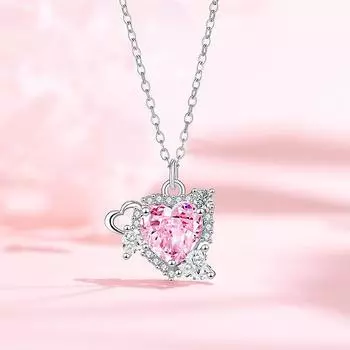 Оригинальное ожерелье Flash Diamond Love осень и зима ювелирные изделия женские легкие роскошные нишевые темпераментные пригородные цепочка на ключицу из нержавеющей стали Tide