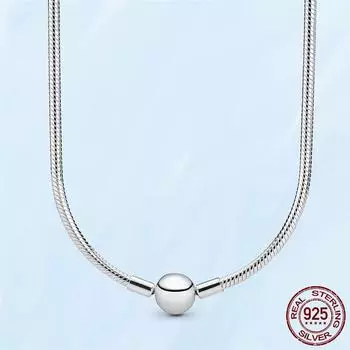 Оригинальное ожерелье в виде змеи из стерлингового серебра 925 пробы для женщин, дня рождения, свадьбы, модные ювелирные изделия 50cm