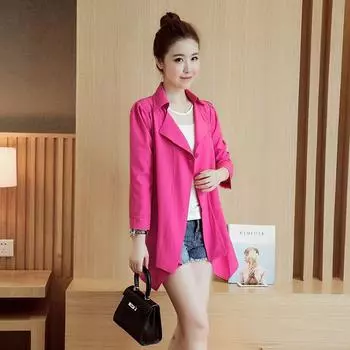 Оригинальное повседневное короткое пальто женское весеннее новое корейское исполнение темпераментное омолаживающее маленькое тонкое пальто One size хаки