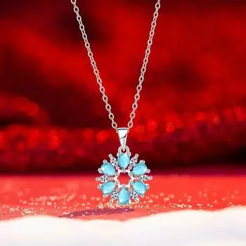Оригинальное рождественское ожерелье в виде снежинки, женская легкая роскошная цепочка на ключицу из нержавеющей стали Niche Temperament