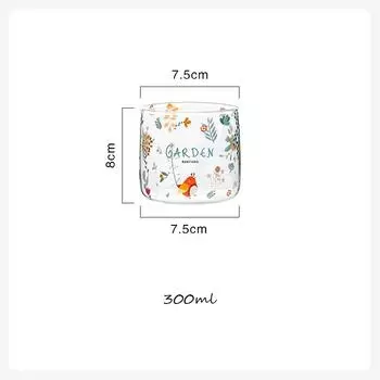 Оригинальное термостойкое стекло для дома, креативное стекло, стиль Ins, симпатичная чашка для сока и молока 401-500ml