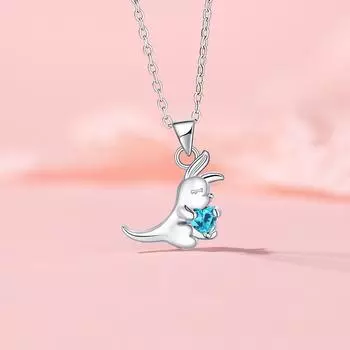 Оригинальное женское ожерелье-кенгуру Barra Paradise Series Blue Love из нержавеющей стали с симпатичным дизайном