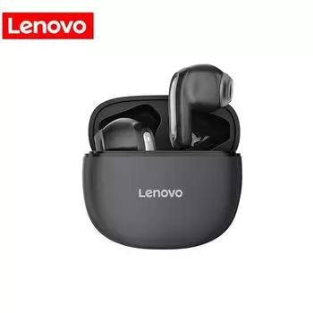Оригинальные беспроводные наушники Lenovo EA140 TWS Bluetooth 5.4, игровая гарнитура с низкой задержкой, светодиодные наушники с микрофоном и шумоподавлением чёрный