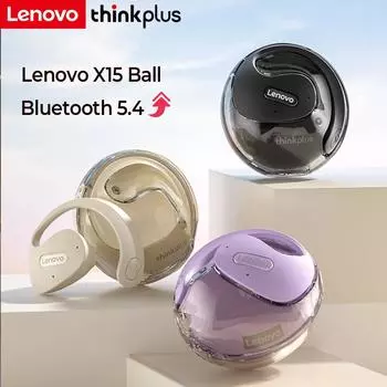 Оригинальные беспроводные наушники Lenovo X15 Pro с микрофонами Bluetooth 5,4 Hi-Fi стереозвук беспроводные наушники кнопка управления