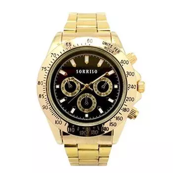 Оригинальные часы SORRISO Standard Design Gold Color, поддельный хронограф SRHI10, часы GDBK для мужчин [Товар]