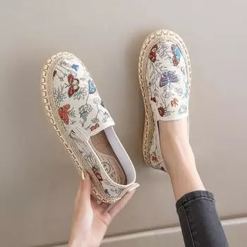 Оригинальные копии аксессуаров для женщин Эспадрильи женские летние удобные женские туфли на распродаже Лоферы Холщовые трендовые 38