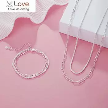 Оригинальные красивые браслеты из стерлингового серебра 925 пробы, ожерелья для женщин, модные дизайнерские комплекты ювелирных изделий для вечеринок и свадеб, подарки