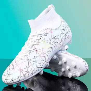 Оригинальные мужские футбольные бутсы для тренировок в помещении для студентов, нескользящие футбольные бутсы для спорта и спорта, износостойкие бутсы для футзала 35 чёрный