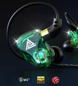 Оригинальные проводные наушники QKZ SK7 HiFi наушники с микрофоном Bass Stereo Earbuds Sport Running Music Headset для ПК смартфона синий