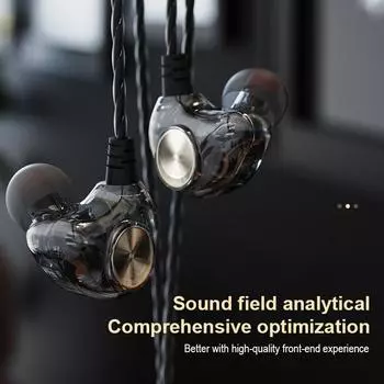 Оригинальные прозрачные наушники-вкладыши сабвуфер стерео бас наушники с микрофоном высокое качество красный