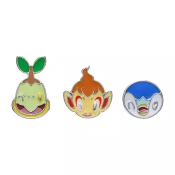 Оригинальные серьги-аксессуары Pokemon Center Pokemon 74 Naetle_Hikozaru_Pochama