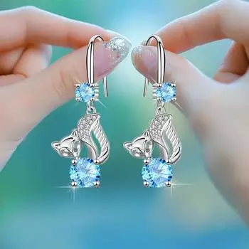 Оригинальные сетчатые серьги с крючками из красной лисы, женские серьги Ins Niche Design, модные серьги