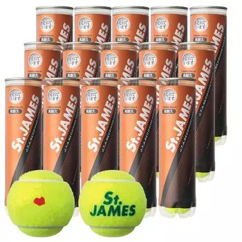 Оригинальные теннисные мячи DUNLOP 1 box [Проект SDGs] «Модель KPI» «St.JAMES (15 банок/60 шариков)” жёлтый
