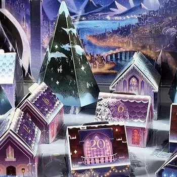 Оригинальный адвент-календарь Velaris 2024 года, обратный отсчет до рождественского адвента, 12-дневная коробка синий