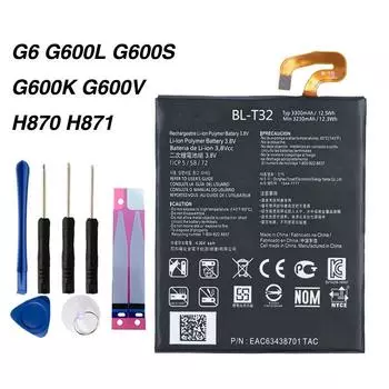 Оригинальный аккумулятор BL-T32 для LG G6 G600L G600V H870 H873 LS993 US997 VS988 3300 мАч