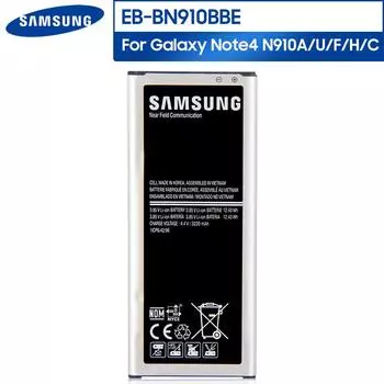 Оригинальный аккумулятор EB-BN910BBE для Samsung GALAXY ПРИМЕЧАНИЕ 4 N910A N910C N910F N910H N910V N910U ПРИМЕЧАНИЕ 4 EB-BN910BBU EB-BN910BBE 3220 мАч