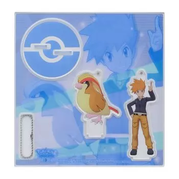 Оригинальный акриловый брелок-подставка Pokemon Center TRAINERS, зеленый салон!!