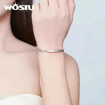 Оригинальный браслет и браслет WOSTU из стерлингового серебра 925 пробы Нет ничего невозможного, регулируемый браслет на удачу SHC160