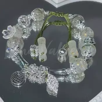 Оригинальный браслет Jianjia из стеклянных бусин в китайском стиле, сплетенный вручную