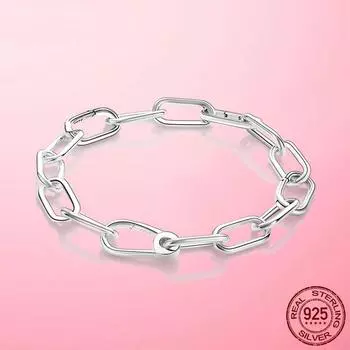 Оригинальный браслет золотого цвета, серебро 925 пробы, застежка-лобстер, женский браслет для женщин, изготовление ювелирных изделий, подарок 17cm