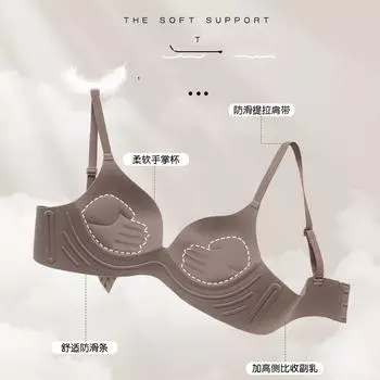 Оригинальный бюстгальтер Shantou для женщин без стального кольца, закрывает вторичную грудь, поддерживает бюстгальтер, собирает маленькую грудь, нижнее белье для женщин 32/70