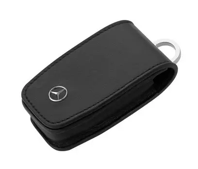Оригинальный чехол для ключа, овальный, черный [коллекция Mercedes-Benz] чёрный