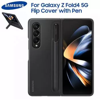 Оригинальный чехол для Samsung Galaxy Z Fold4 Fold 4 с S Pen, полный защитный чехол для телефона со съемным держателем для ручки