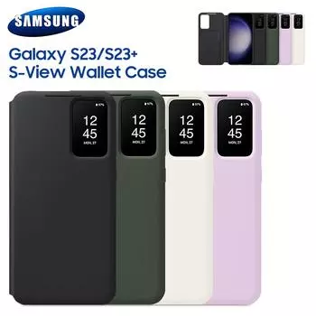 Оригинальный чехол-книжка-кошелек Samsung Smart View для Samsung Galaxy S23 S23 + S23 Plus SM-S911B SM-S916B S-View чехол для телефона