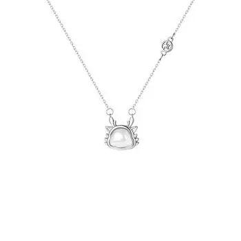 Оригинальный дизайн, благоприятное милое ожерелье с драконом, год Лунг Гофэна, китайско-шикарное ожерелье