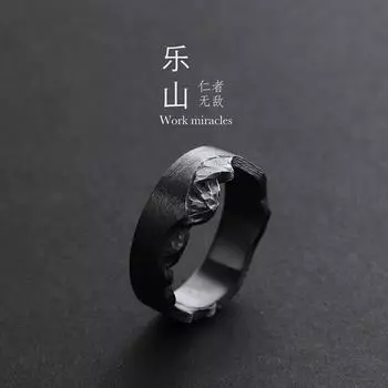 Оригинальный дизайн Diablo «Лешань»: Ретро, старинное и персонализированное тайское серебряное кольцо ручной работы