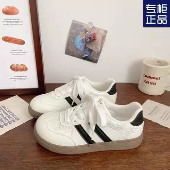 Оригинальный дизайн KT cat вышивка моральная тренировка обувь женская весна 2025 новая ниша студент универсальная повседневная обувь для женщин 35 белый