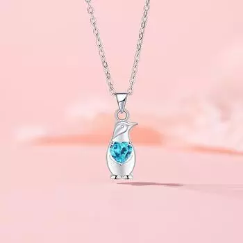 Оригинальный дизайн Love Penguin ожерелье Женское легкое роскошное модное пригородное из нержавеющей стали ключичная цепочка