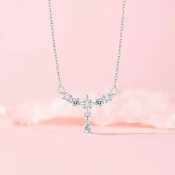 Оригинальный дизайн ожерелье из нержавеющей стали Shining Star ювелирные изделия женственность ниша звезда ключичная цепочка осень и зима