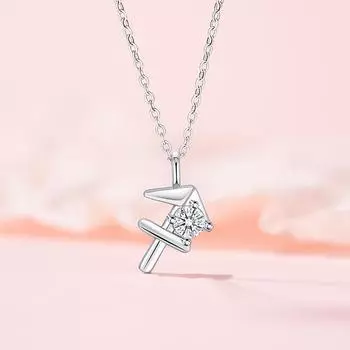 Оригинальный дизайн, ожерелье со знаком Стрельца из серии «Двенадцать созвездий», женская персональная цепочка на ключицу из нержавеющей стали с холодным ветром