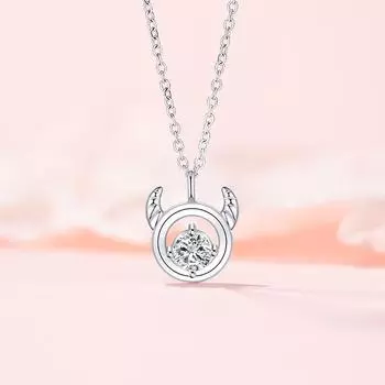 Оригинальный дизайн, ожерелье со знаком Тельца из серии «Двенадцать созвездий», женская легкая роскошная цепочка на ключицу из нержавеющей стали Niche Temperament