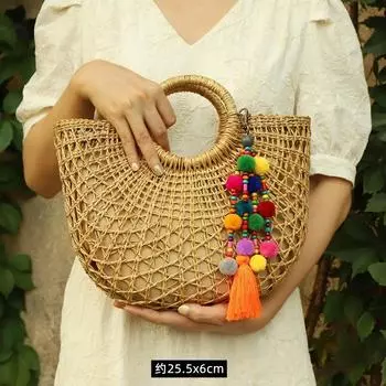 Оригинальный дизайн ретро отпускной пушистый брелок с бахромой богемный брелок подвеска для сумки подвеска