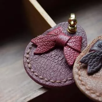 Оригинальный дизайн, ручной работы, из французской овчины, кожаный чехол для карты доступа с каплями воды, простой и милый женский брелок