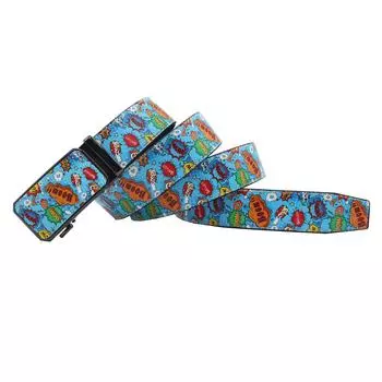 Оригинальный европейский и американский печатный ремень с автоматической пряжкой в виде граффити, английская печать букв, ремень с автоматической пряжкой 105cm