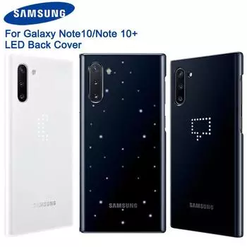 Оригинальный интеллектуальный светодиодный чехол для Samsung Galaxy Note 10 Note10 Note X с эффектом освещения For Galaxy Note10 чёрный