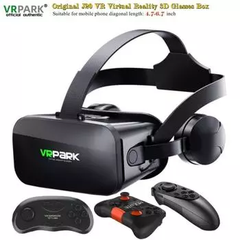 Оригинальный J20 4k виртуальная реальность 3d очки коробка стерео Vr Google картонная гарнитура шлем для Ios Android Phone Max 6,7 рокер Only J20 VRglasses