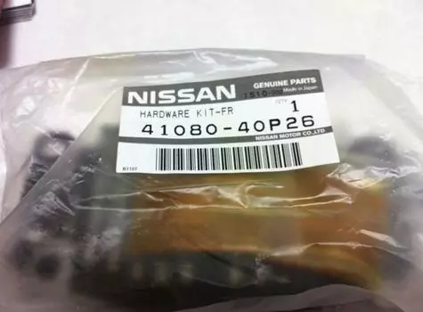 Оригинальный комплект крепежа Nissan OEM Skyline 300ZX, передняя дисковая тормозная колодка 41080-40P26