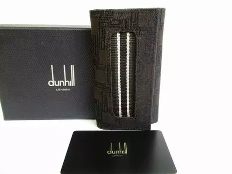 Оригинальный коричневый холщовый чехол для ключей DUNHILL на 6 фото #7821, восстановленный
