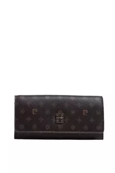 Оригинальный коричневый роскошный портфель и клатч Pierre Cardin Кофейный женский портфель с монограммой - клатч 06Pc23Y704-Mn