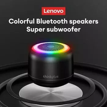 Оригинальный Lenovo K14 Pro RGB портативный Bluetooth 5.4 динамик вибрирующий объемный звук сабвуфер динамик твитер ультразвук наружный динамик чёрный