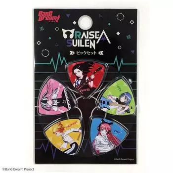 Оригинальный набор медиаторов KC Kyoritsu BanG Dream! RAISE A SUILEN подобрать полный набор RASPICK-SET (По 1 шт. каждого из 5 дизайнов) многоцветный