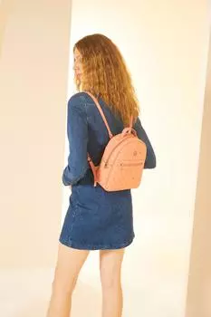 Оригинальный роскошный рюкзак Pierre Cardin Coral Коралловый женский рюкзак