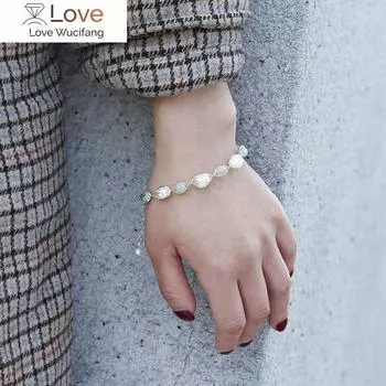 Оригинальный ручной работы 14k позолоченный барочный натуральный пресноводный жемчуг нефрит женский браслет ювелирные изделия для женщин рекламный подарок 23cm